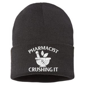 Pharmacist Crushing It Pharmacy Technician Pharmaceutical Sustainable Knit Beanie