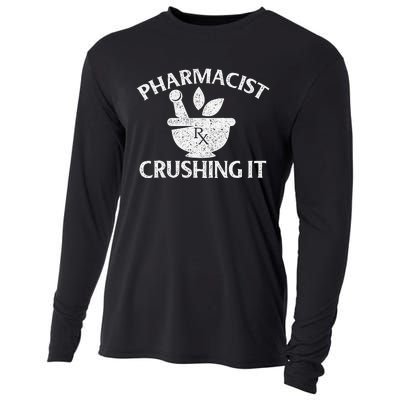 Pharmacist Crushing It Pharmacy Technician Pharmaceutical Cooling Performance Long Sleeve Crew