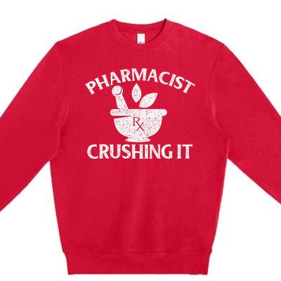 Pharmacist Crushing It Pharmacy Technician Pharmaceutical Premium Crewneck Sweatshirt