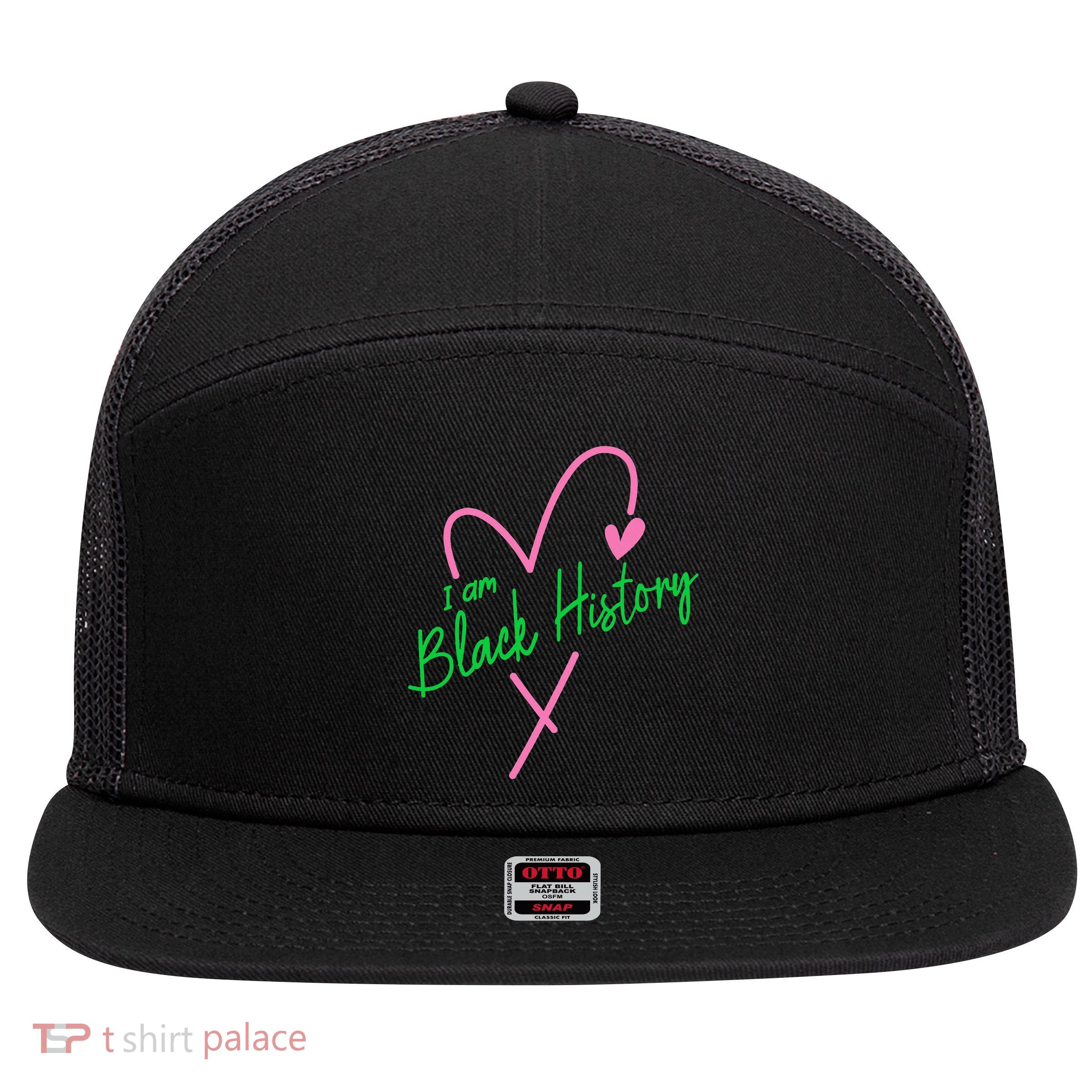 Pretty cute I am black history aka tee 7 Panel Mesh Trucker Snapback Hat