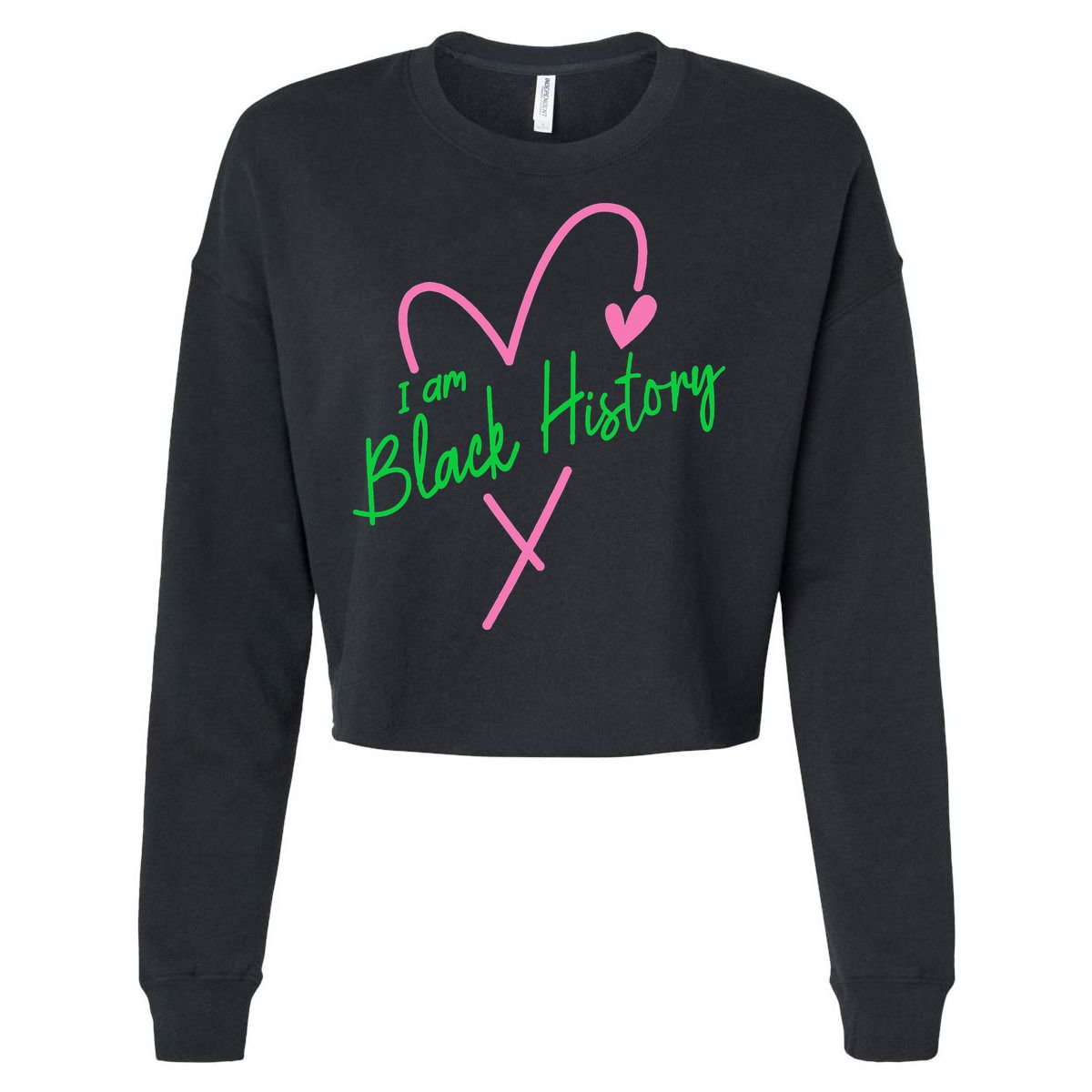 Pretty cute I am black history aka tee Cropped Pullover Crew