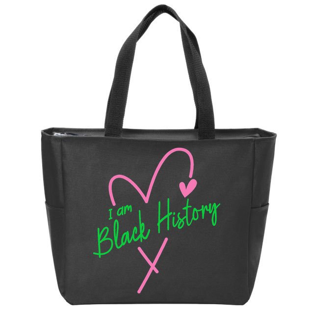 Pretty cute I am black history aka tee Zip Tote Bag