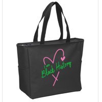 Pretty cute I am black history aka tee Zip Tote Bag