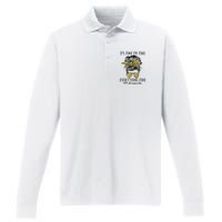 PCA Caregiver It's Fine I'm Fine and Everything's Fine Performance Long Sleeve Polo