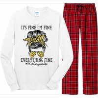 PCA Caregiver It's Fine I'm Fine and Everything's Fine Long Sleeve Pajama Set