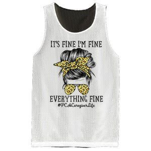 PCA Caregiver It's Fine I'm Fine and Everything's Fine Mesh Reversible Basketball Jersey Tank