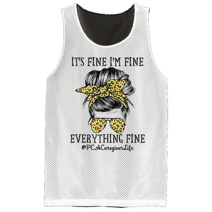 PCA Caregiver It's Fine I'm Fine and Everything's Fine Mesh Reversible Basketball Jersey Tank