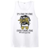 PCA Caregiver It's Fine I'm Fine and Everything's Fine PosiCharge Competitor Tank