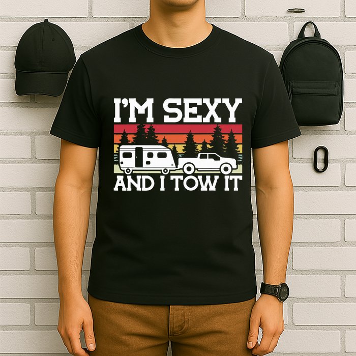 Pull Caravan Im Sexy And I Tow It Camping T-Shirt