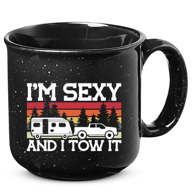 Pull Caravan Im Sexy And I Tow It Camping 15oz Campfire Ceramic Mug