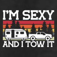 Pull Caravan Im Sexy And I Tow It Camping Golf Towel