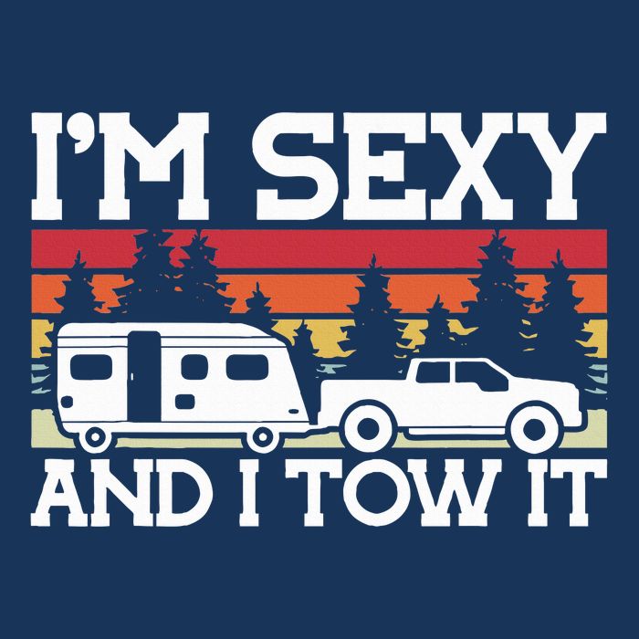 Pull Caravan Im Sexy And I Tow It Camping Infant Baby Jersey Bodysuit