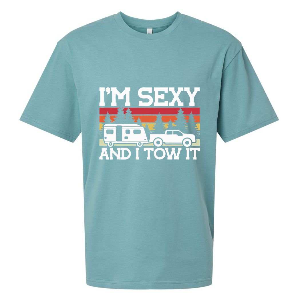 Pull Caravan Im Sexy And I Tow It Camping Sueded Cloud Jersey T-Shirt