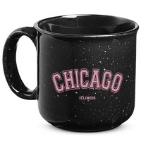 Pink Chicago Illinois Il Varsity Style On Chicago 15oz Campfire Ceramic Mug