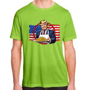 Patriotic Chef Illustration With American Flag Adult ChromaSoft Performance T-Shirt