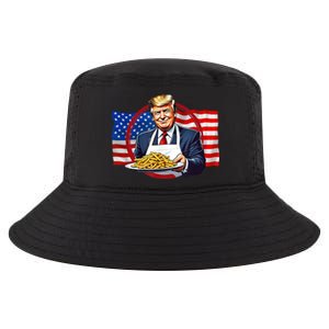 Patriotic Chef Illustration With American Flag Cool Comfort Performance Bucket Hat