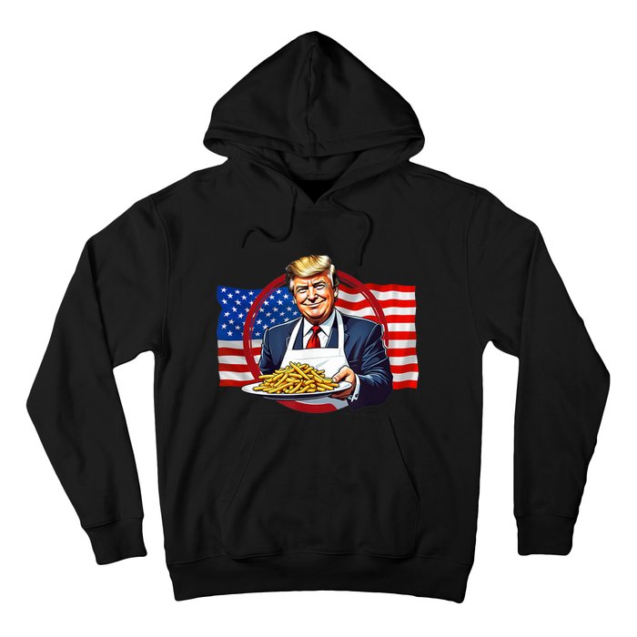 Patriotic Chef Illustration With American Flag Hoodie