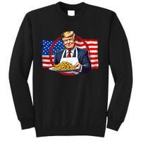 Patriotic Chef Illustration With American Flag Sweatshirt