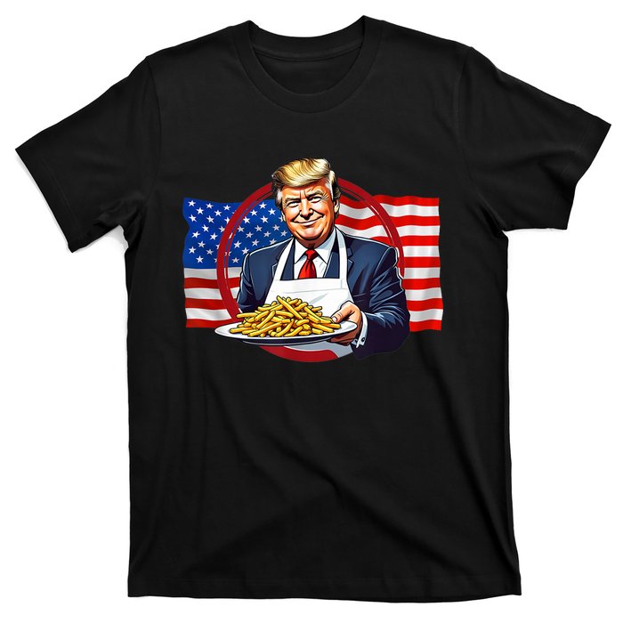 Patriotic Chef Illustration With American Flag T-Shirt