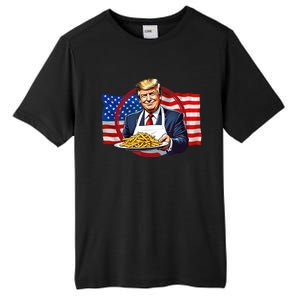 Patriotic Chef Illustration With American Flag Tall Fusion ChromaSoft Performance T-Shirt