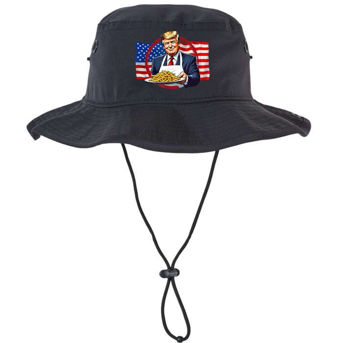 Patriotic Chef Illustration With American Flag Legacy Cool Fit Booney Bucket Hat