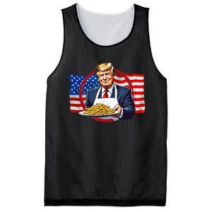 Patriotic Chef Illustration With American Flag Mesh Reversible Basketball Jersey Tank