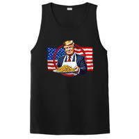 Patriotic Chef Illustration With American Flag PosiCharge Competitor Tank