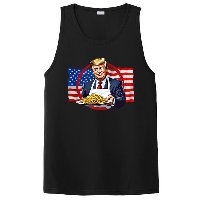 Patriotic Chef Illustration With American Flag PosiCharge Competitor Tank