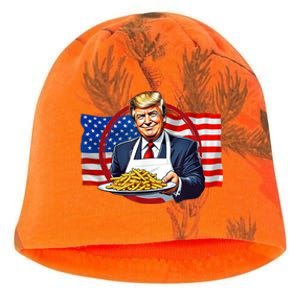 Patriotic Chef Illustration With American Flag Kati - Camo Knit Beanie