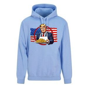 Patriotic Chef Illustration With American Flag Unisex Surf Hoodie