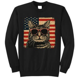 Patriotic Cat Independence Day Celebration Sweatshirt