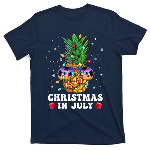 Pineapple Christmas In July Aloha Hawaii Beaches Hawaiian T-Shirt