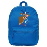 Patriotic Cow I Heifer I Usa Flag I Red White And Moo Cow Funny Gift 16 in Basic Backpack