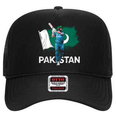 Pakistan Cricket Jersey 2024 Cricket Flag Of Pakistan High Crown Mesh Back Trucker Hat