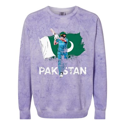 Pakistan Cricket Jersey 2024 Cricket Flag Of Pakistan Colorblast Crewneck Sweatshirt