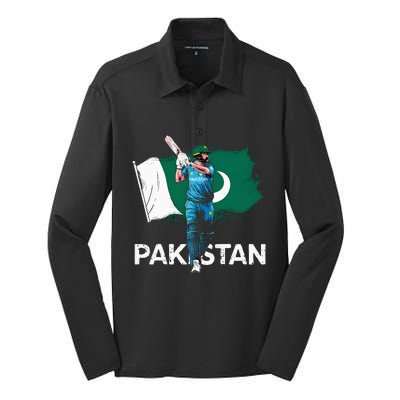 Pakistan Cricket Jersey 2024 Cricket Flag Of Pakistan Silk Touch Performance Long Sleeve Polo