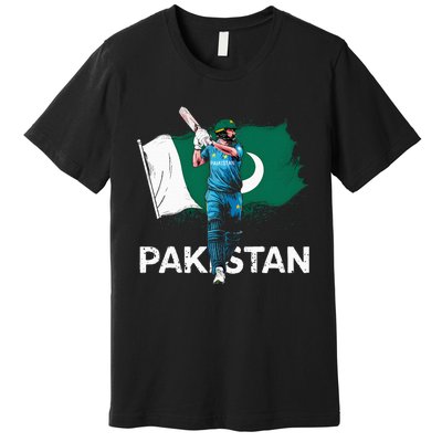 Pakistan Cricket Jersey 2024 Cricket Flag Of Pakistan Premium T-Shirt