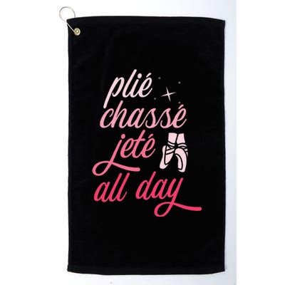 Plie Chasse Jete All Day Ballet Dancing Ballerina Dancer Platinum Collection Golf Towel