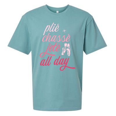 Plie Chasse Jete All Day Ballet Dancing Ballerina Dancer Sueded Cloud Jersey T-Shirt