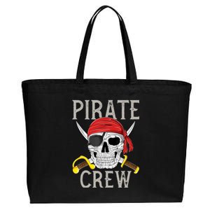 Pirate Crew Jolly Roger Flag Skull Family Matching Pirates Cotton Canvas Jumbo Tote