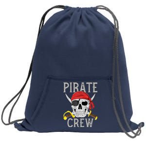 Pirate Crew Jolly Roger Flag Skull Family Matching Pirates Sweatshirt Cinch Pack Bag