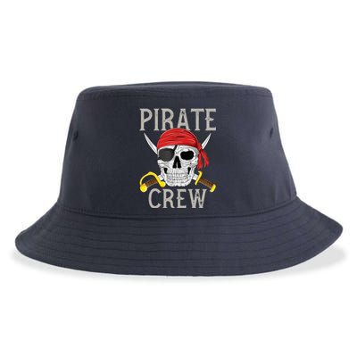 Pirate Crew Jolly Roger Flag Skull Family Matching Pirates Sustainable Bucket Hat