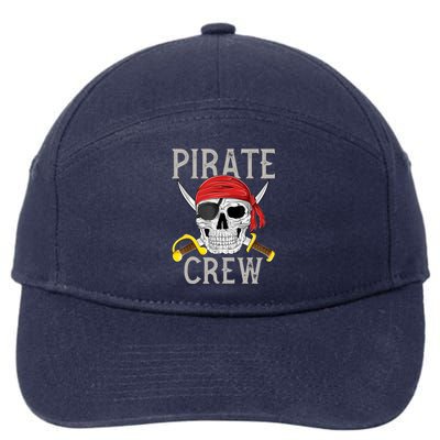 Pirate Crew Jolly Roger Flag Skull Family Matching Pirates 7-Panel Snapback Hat