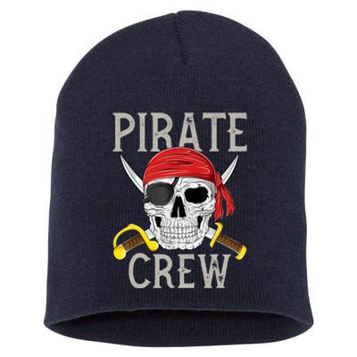 Pirate Crew Jolly Roger Flag Skull Family Matching Pirates Short Acrylic Beanie