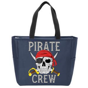 Pirate Crew Jolly Roger Flag Skull Family Matching Pirates Zip Tote Bag