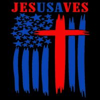 Patriotic Christian Jesus USA Saves Flag Cross America Flag Visor