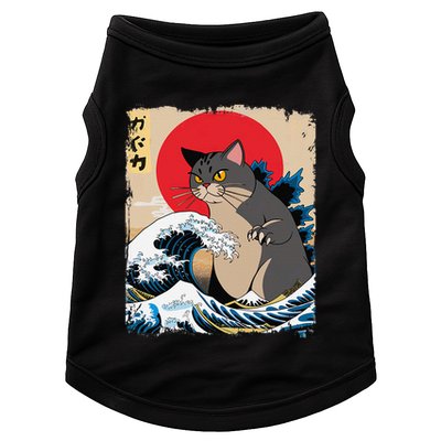 Persian Catzilla Japanese Art Funny Cat Retro Anime Sunset Doggie Tank