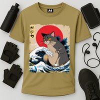 Persian Catzilla Japanese Art Funny Cat Retro Anime Sunset Cooling Performance Crew T-Shirt