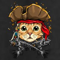 Pirate Cat Jolly Roger Flag Nautical Sailors Pet Cat Lover Adult Drive Performance Visor