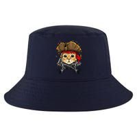 Pirate Cat Jolly Roger Flag Nautical Sailors Pet Cat Lover Cool Comfort Performance Bucket Hat